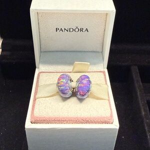 2 Pandora Opalescent Purple Charm